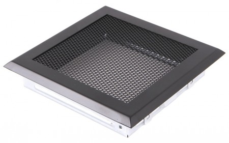 Kratka kominkowa 16x16cm czarny mat