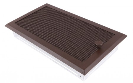 Kratka kominkowa 16x32cm z żaluzją brąz brokatowy