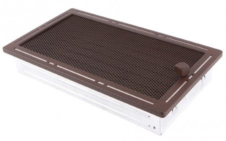 Kratka kominkowa TREND 16x32cm z żaluzją brąz brokatowy  