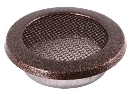 Kratka kominkowa okrągła 100mm (125mm) (160mm)stara miedź  