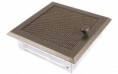 Kratka kominkowa 16x16cm z żaluzją stare złoto