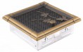 Kratka kominkowa RETRO 16x16cm z żaluzją złota patyna  