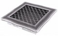 Kratka kominkowa DECO 16x16cm srebrna patyna 