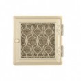 Kratka kominkowa stylowa 21x21cm z żaluzją biały antyk  