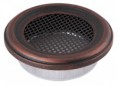 Kratka kominkowa okrągła 125mm (160mm) miedziana patyna  